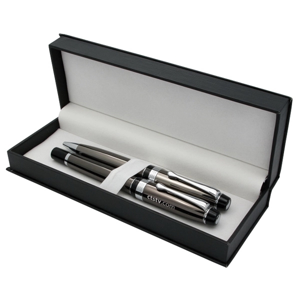 Gift set that includes a pen, a rollerball pen and a... from ASI 42920 Busrel Inc
