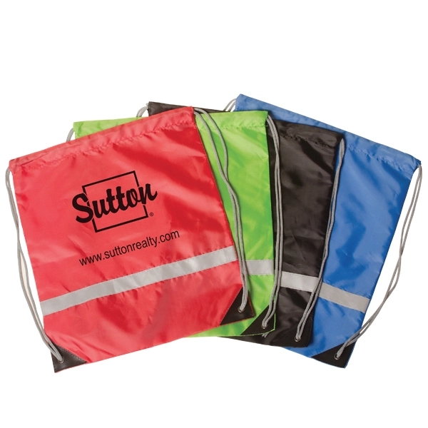String backpack with a front reflective band.... from ASI 42920 Busrel Inc