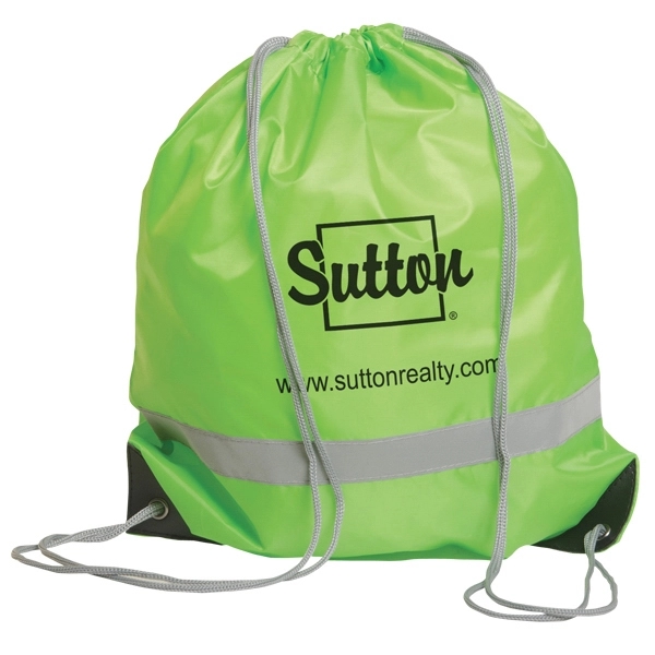 String backpack with a front reflective band.... from ASI 42920 Busrel Inc