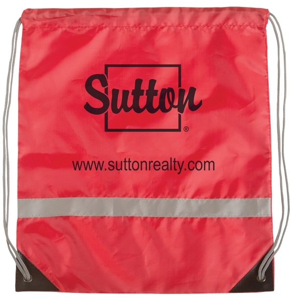 String backpack with a front reflective band.... from ASI 42920 Busrel Inc