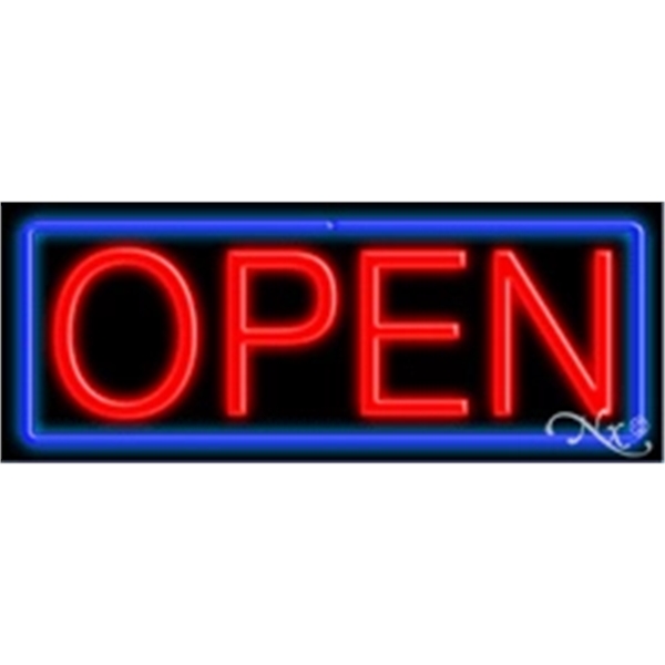 13" x 32" x 3" neon sign, suitable for indoor and... from ASI 30442 Above & Beyond Advertising Products / PromoAdLine