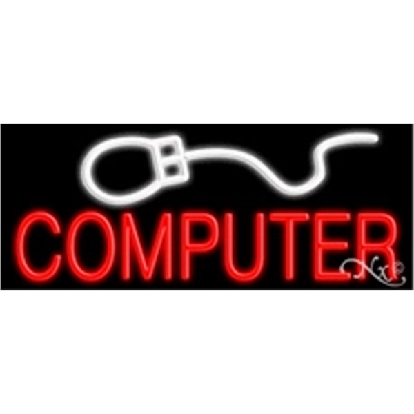 13" x 32" x 3" neon sign, mounted on an unbreakable... from ASI 30442 Above & Beyond Advertising Products / PromoAdLine