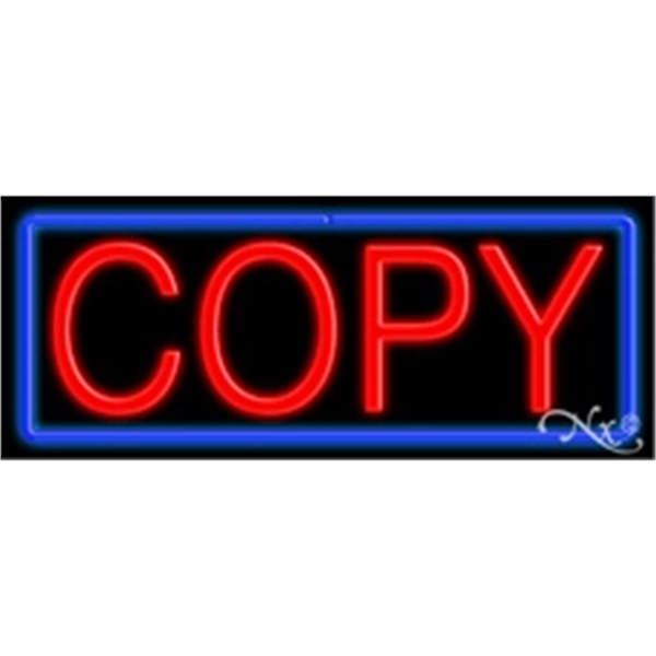 13" x 32" x 3" neon sign, mounted on an unbreakable... from ASI 30442 Above & Beyond Advertising Products / PromoAdLine