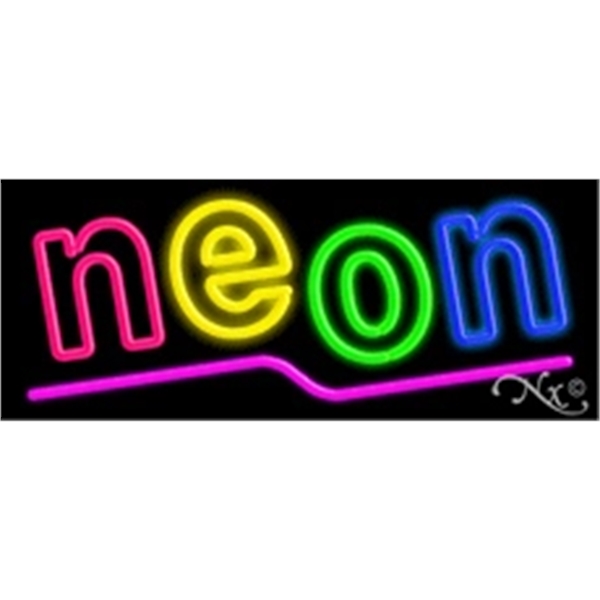 13" x 32" x 3" neon sign, mounted on an unbreakable... from ASI 30442 Above & Beyond Advertising Products / PromoAdLine
