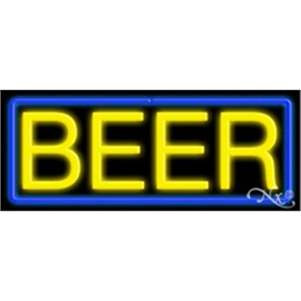 13" x 32" x 3" neon sign, suitable for indoor and... from ASI 30442 Above & Beyond Advertising Products / PromoAdLine