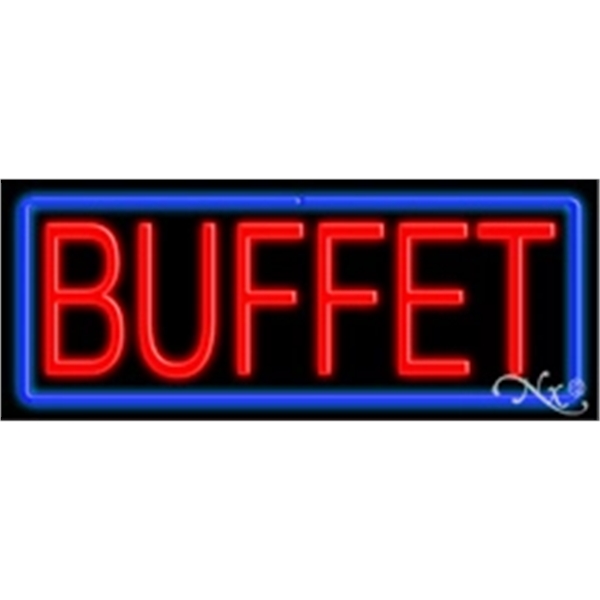 13" x 32" x 3" neon sign, suitable for indoor and... from ASI 30442 Above & Beyond Advertising Products / PromoAdLine