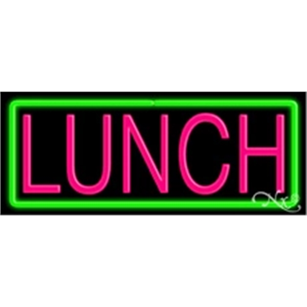 13" x 32" x 3" neon sign, suitable for indoor and... from ASI 30442 Above & Beyond Advertising Products / PromoAdLine