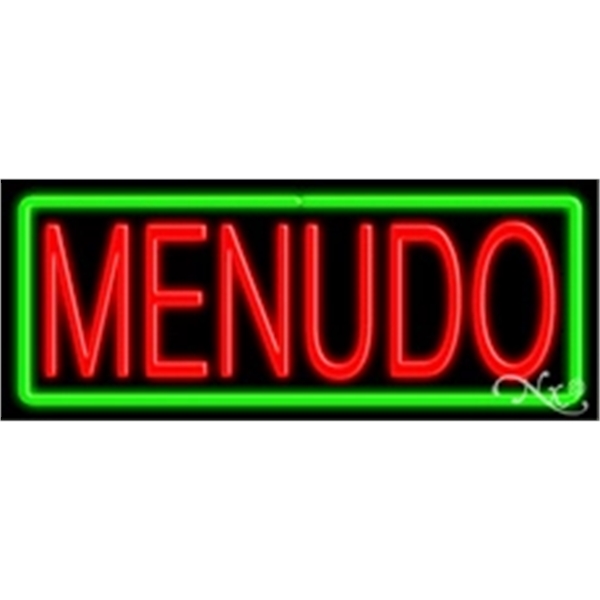 13" x 32" x 3" neon sign, suitable for indoor and... from ASI 30442 Above & Beyond Advertising Products / PromoAdLine