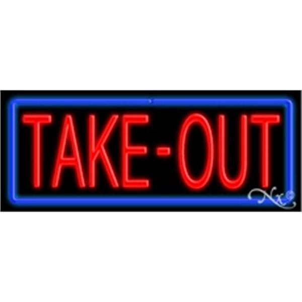 13" x 32" x 3" neon sign, suitable for indoor and... from ASI 30442 Above & Beyond Advertising Products / PromoAdLine