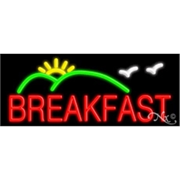 13" x 32" x 3" neon sign, suitable for indoor and... from ASI 30442 Above & Beyond Advertising Products / PromoAdLine