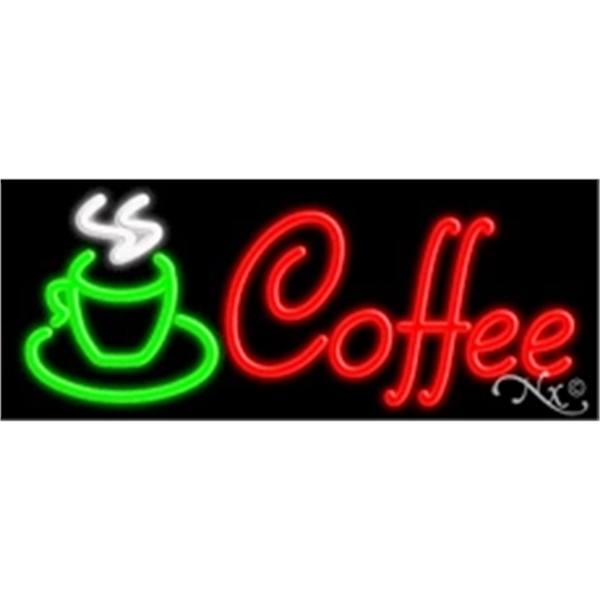 13" x 32" x 3" neon sign, suitable for indoor and... from ASI 30442 Above & Beyond Advertising Products / PromoAdLine