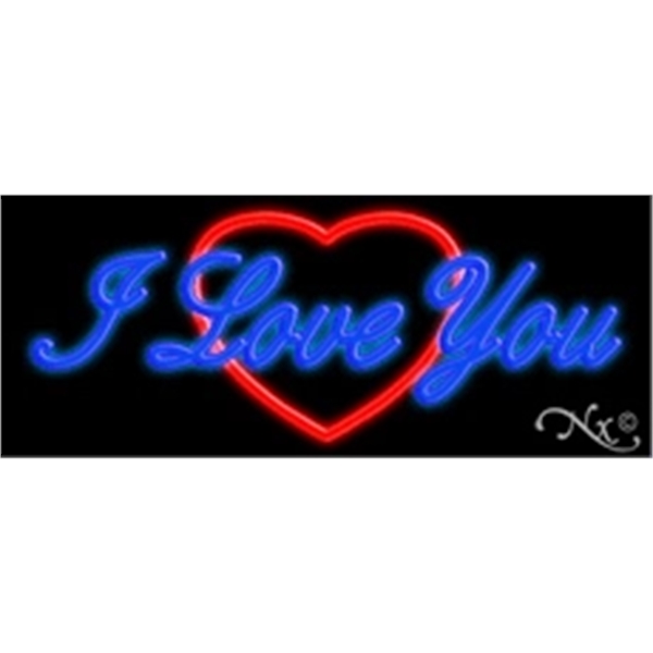 13" x 32" x 3" neon sign, suitable for indoor and... from ASI 30442 Above & Beyond Advertising Products / PromoAdLine