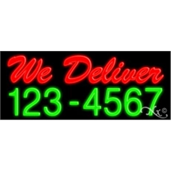 13" x 32" x 3" neon sign, mounted on an unbreakable... from ASI 30442 Above & Beyond Advertising Products / PromoAdLine