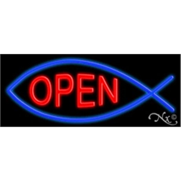 13" x 32" x 3" neon sign, mounted on an unbreakable... from ASI 30442 Above & Beyond Advertising Products / PromoAdLine