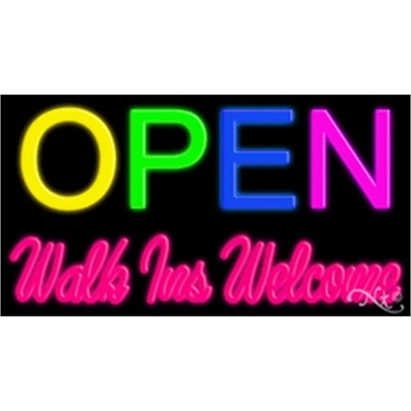 20" x 37" x 3" neon sign, mounted on an unbreakable... from ASI 30442 Above & Beyond Advertising Products / PromoAdLine