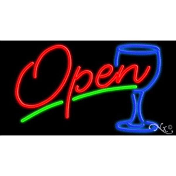 20" x 37" x 3" neon sign, mounted on an unbreakable... from ASI 30442 Above & Beyond Advertising Products / PromoAdLine