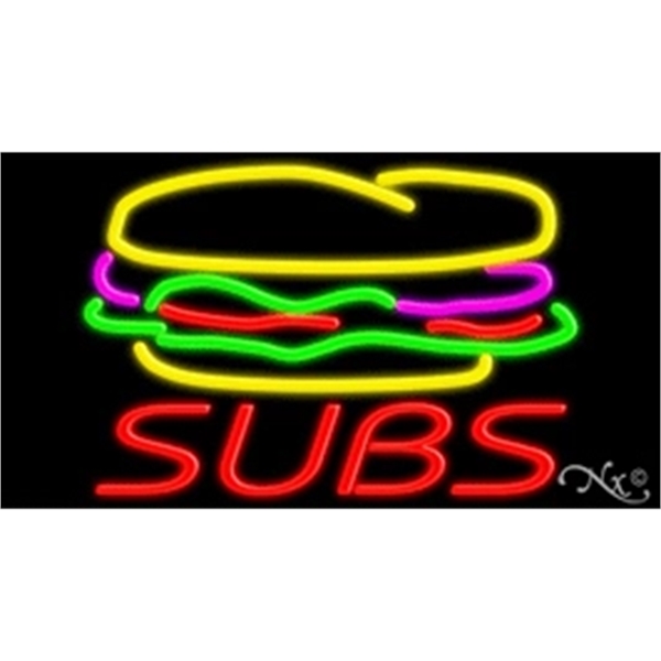 20" x 37" x 3" neon sign, mounted on an unbreakable... from ASI 30442 Above & Beyond Advertising Products / PromoAdLine