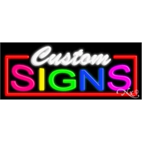 13" x 32" x 3" neon sign, mounted on an unbreakable... from ASI 30442 Above & Beyond Advertising Products / PromoAdLine