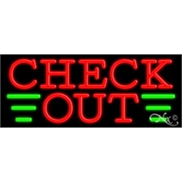 13" x 32" x 3" neon sign, mounted on an unbreakable... from ASI 30442 Above & Beyond Advertising Products / PromoAdLine