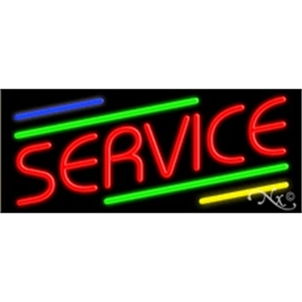 13" x 32" x 3" neon sign, mounted on an unbreakable... from ASI 30442 Above & Beyond Advertising Products / PromoAdLine