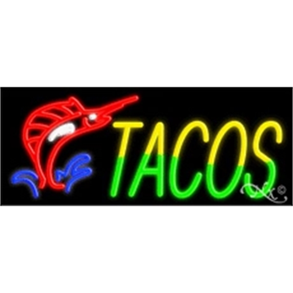 13" x 32" x 3" neon sign, mounted on an unbreakable... from ASI 30442 Above & Beyond Advertising Products / PromoAdLine