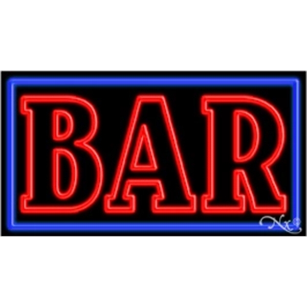 20" x 37" x 3" neon sign, mounted on an unbreakable... from ASI 30442 Above & Beyond Advertising Products / PromoAdLine