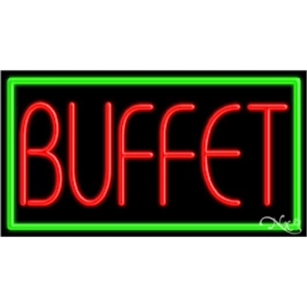 20" x 37" x 3" neon sign, mounted on an unbreakable... from ASI 30442 Above & Beyond Advertising Products / PromoAdLine