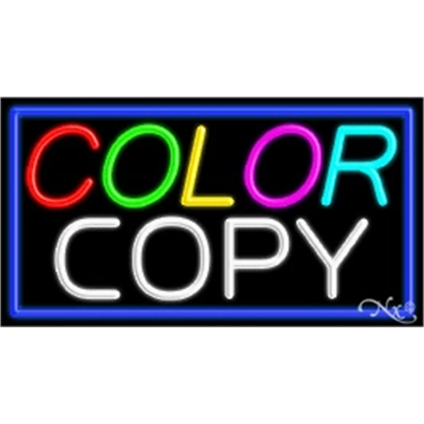 20" x 37" x 3" neon sign, mounted on an unbreakable... from ASI 30442 Above & Beyond Advertising Products / PromoAdLine