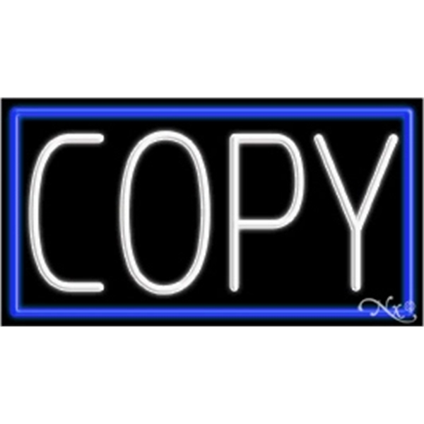 20" x 37" x 3" neon sign, mounted on an unbreakable... from ASI 30442 Above & Beyond Advertising Products / PromoAdLine