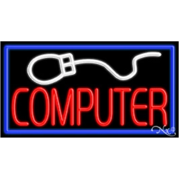 20" x 37" x 3" neon sign, mounted on an unbreakable... from ASI 30442 Above & Beyond Advertising Products / PromoAdLine