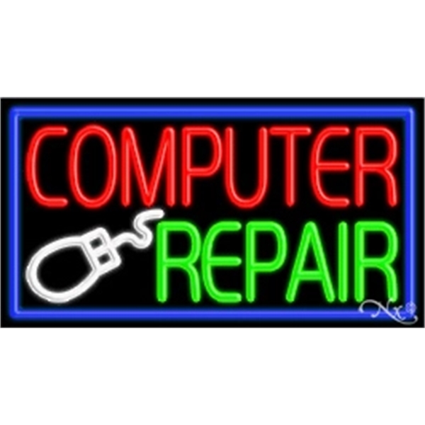 20" x 37" x 3" neon sign, mounted on an unbreakable... from ASI 30442 Above & Beyond Advertising Products / PromoAdLine