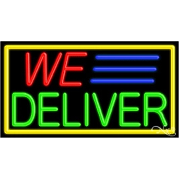 20" x 37" x 3" neon sign, mounted on an unbreakable... from ASI 30442 Above & Beyond Advertising Products / PromoAdLine