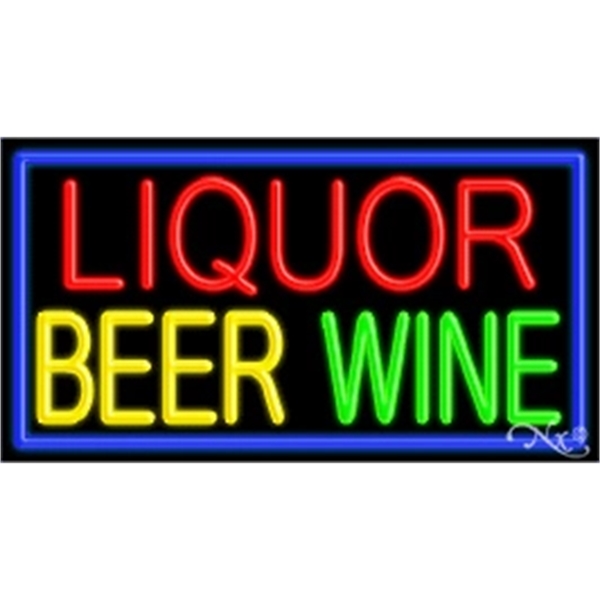 20" x 37" x 3" neon sign, mounted on an unbreakable... from ASI 30442 Above & Beyond Advertising Products / PromoAdLine