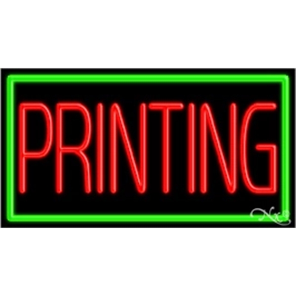 20" x 37" x 3" neon sign, mounted on an unbreakable... from ASI 30442 Above & Beyond Advertising Products / PromoAdLine