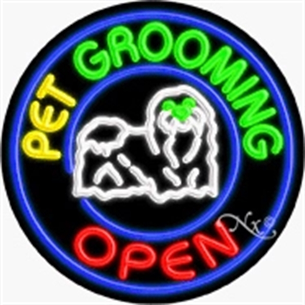 26" x 26" x 3" neon sign with open.... from ASI 30442 Above & Beyond Advertising Products / PromoAdLine