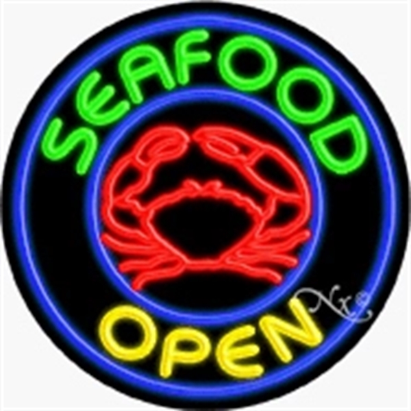 26" x 26" x 3" neon sign with open.... from ASI 30442 Above & Beyond Advertising Products / PromoAdLine