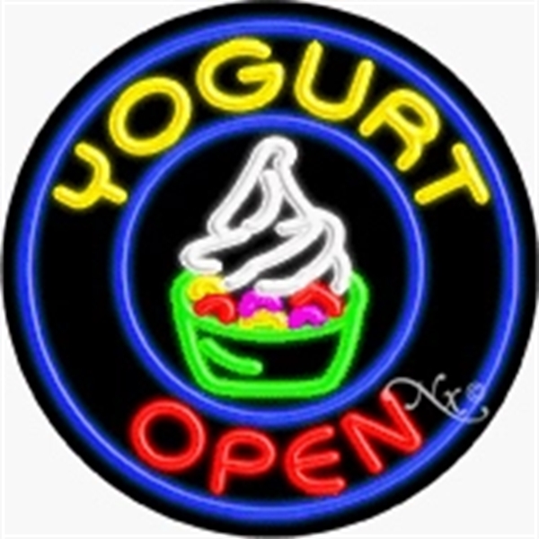 26" x 26" x 3" neon sign with open.... from ASI 30442 Above & Beyond Advertising Products / PromoAdLine