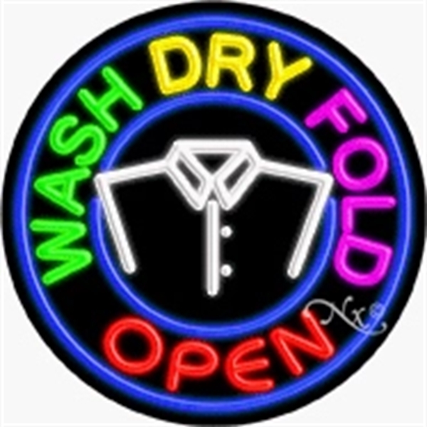 26" x 26" x 3" neon sign with open.... from ASI 30442 Above & Beyond Advertising Products / PromoAdLine