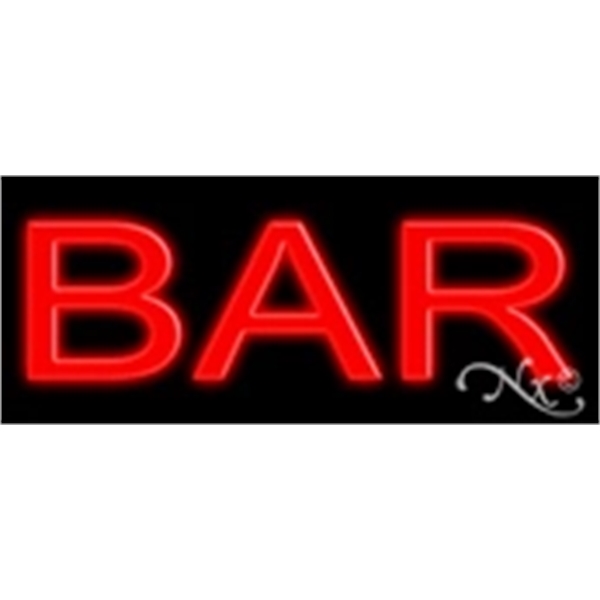 24" x 10" x 3" neon sign, suitable for indoor and... from ASI 30442 Above & Beyond Advertising Products / PromoAdLine