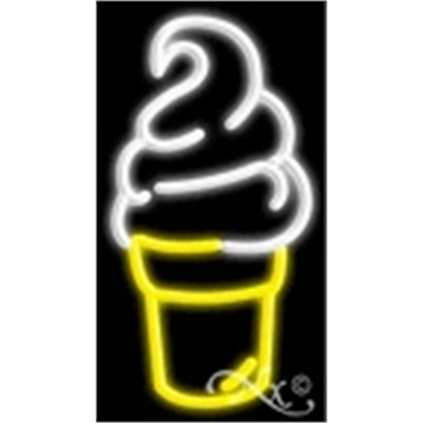20" x 11" x 3" Ice Cream logo economic neon sign,... from ASI 30442 Above & Beyond Advertising Products / PromoAdLine