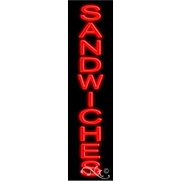 32" x 8" x 3" Sandwiches economic neon sign, mounted on... from ASI 30442 Above & Beyond Advertising Products / PromoAdLine