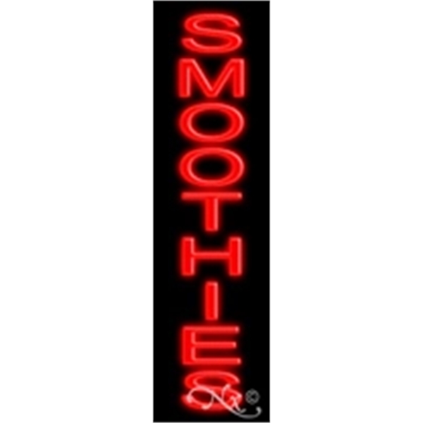 29" x 8" x 3" Smoothies economic neon sign, mounted on... from ASI 30442 Above & Beyond Advertising Products / PromoAdLine