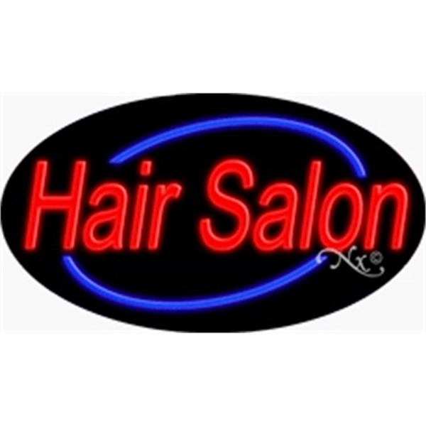 17" x 30" x 3" oval-shaped neon sign with flashing lights;... from ASI 30442 Above & Beyond Advertising Products / PromoAdLine