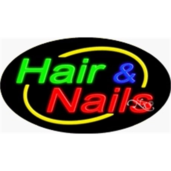 17" x 30" x 3" oval-shaped neon sign with flashing lights;... from ASI 30442 Above & Beyond Advertising Products / PromoAdLine