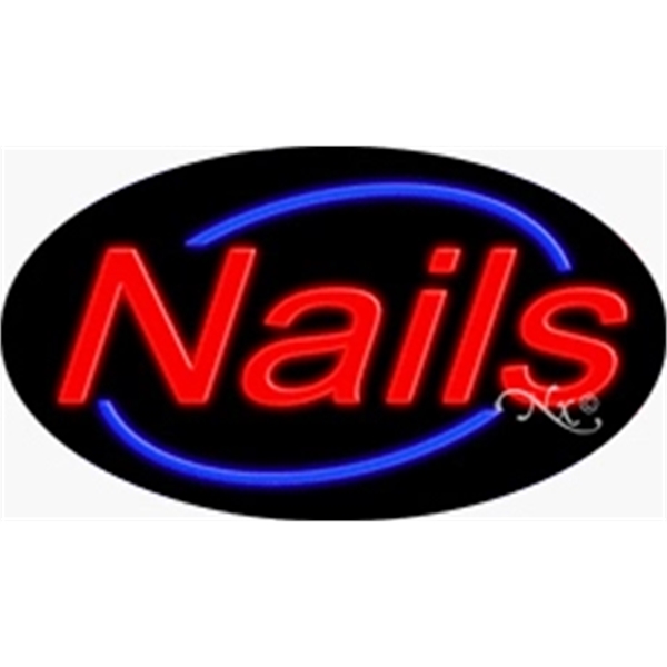 17" x 30" x 3" oval-shaped neon sign with flashing lights;... from ASI 30442 Above & Beyond Advertising Products / PromoAdLine