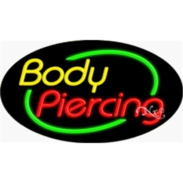 17" x 30" x 3" oval-shaped neon sign with flashing lights;... from ASI 30442 Above & Beyond Advertising Products / PromoAdLine
