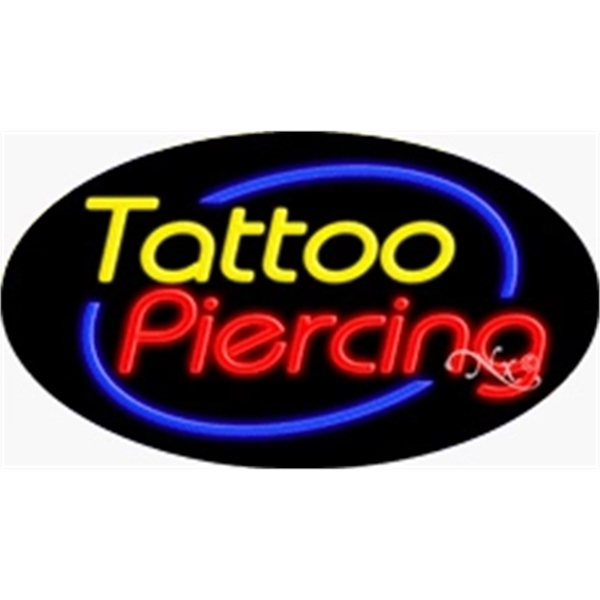 17" x 30" x 3" oval-shaped neon sign with flashing lights;... from ASI 30442 Above & Beyond Advertising Products / PromoAdLine