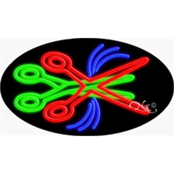 17" x 30" x 3" oval-shaped neon sign with flashing lights;... from ASI 30442 Above & Beyond Advertising Products / PromoAdLine