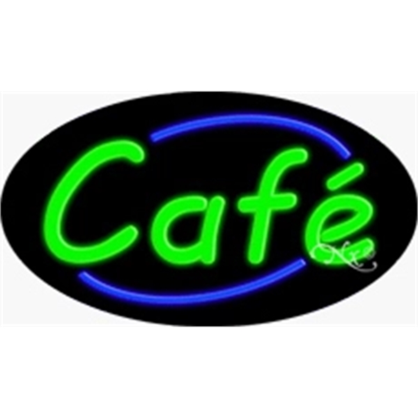 17" x 30" x 3" oval-shaped neon sign with flashing lights;... from ASI 30442 Above & Beyond Advertising Products / PromoAdLine