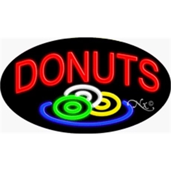 17" x 30" x 3" oval-shaped neon sign with flashing lights;... from ASI 30442 Above & Beyond Advertising Products / PromoAdLine